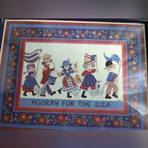 Americana Folk Art Parade Numbered 190/750 & Signed by Donna Moses - Picture 2 of 6